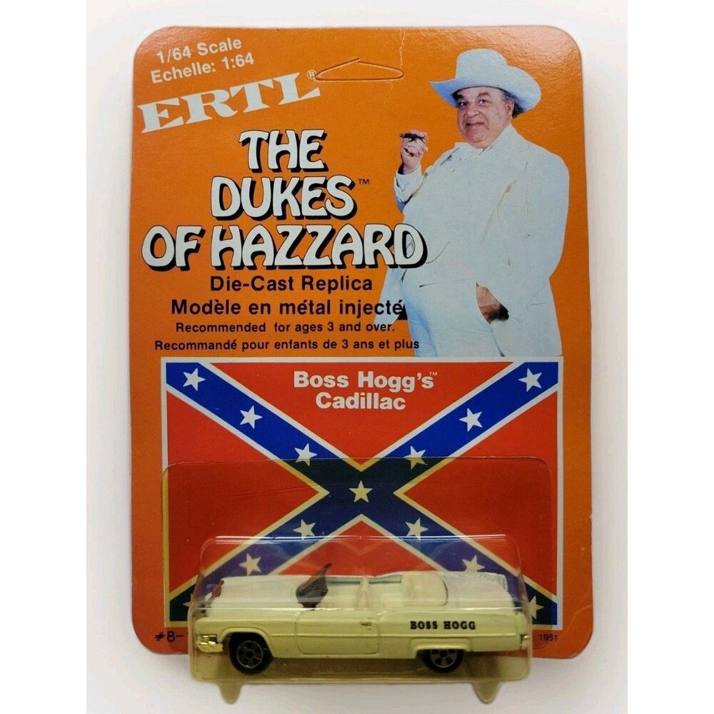 VINTAGE ERTL DUKES OF HAZZARD BOSS HOGG CADILLAC 1981 NEW SEALED Blister pack